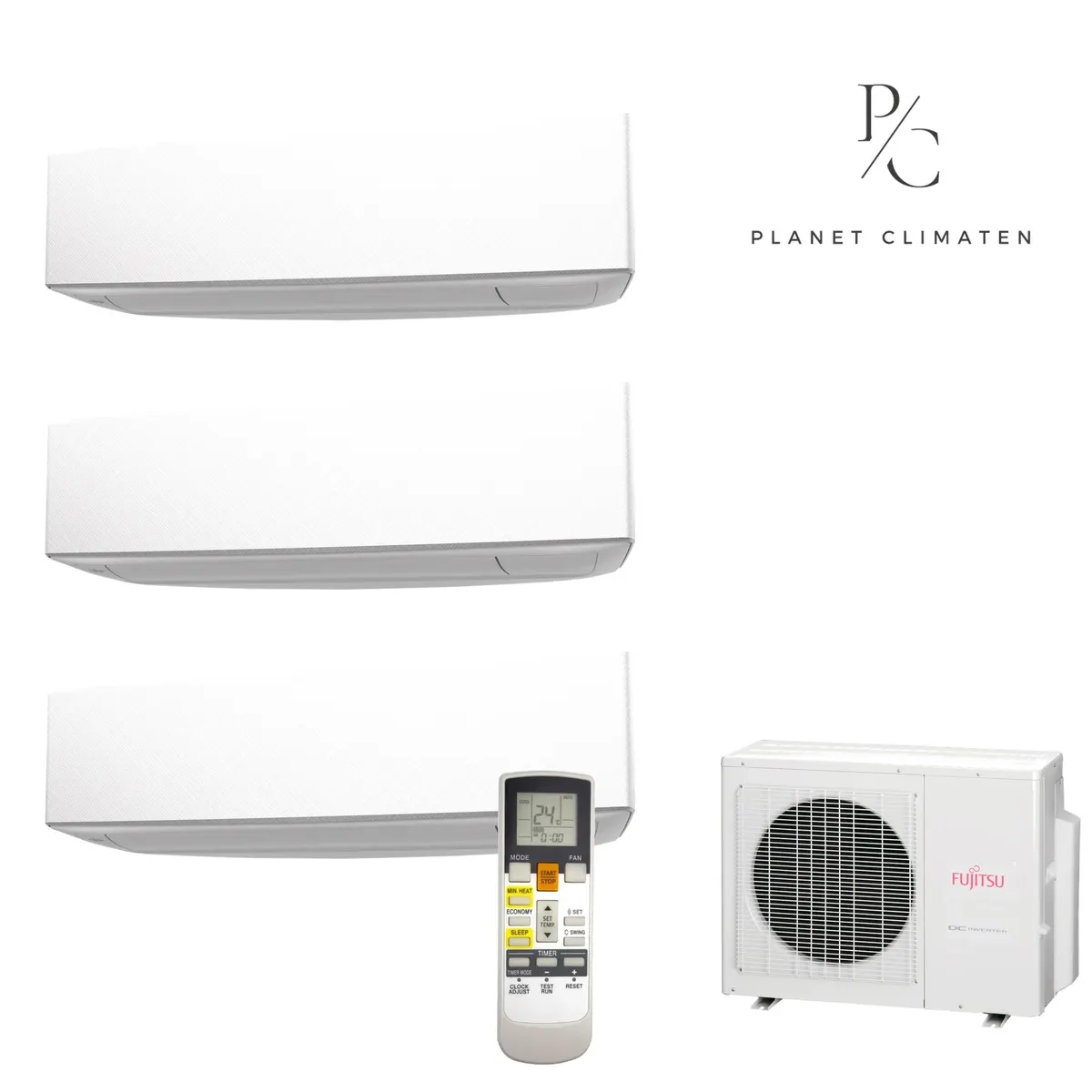 Klimatyzator multi-split Fujitsu KETF AOEG18KBCA3 — 3 jedn. 5,4 kW (2+2+3,4 kW, biały)