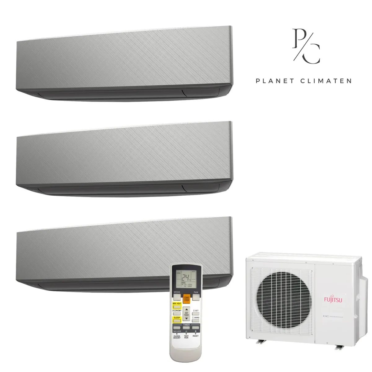 Klimatyzator multi-split Fujitsu KETF AOEG18KBCA3 — 3 jedn. 5,4 kW (2+2+2,5 kW, czarny)