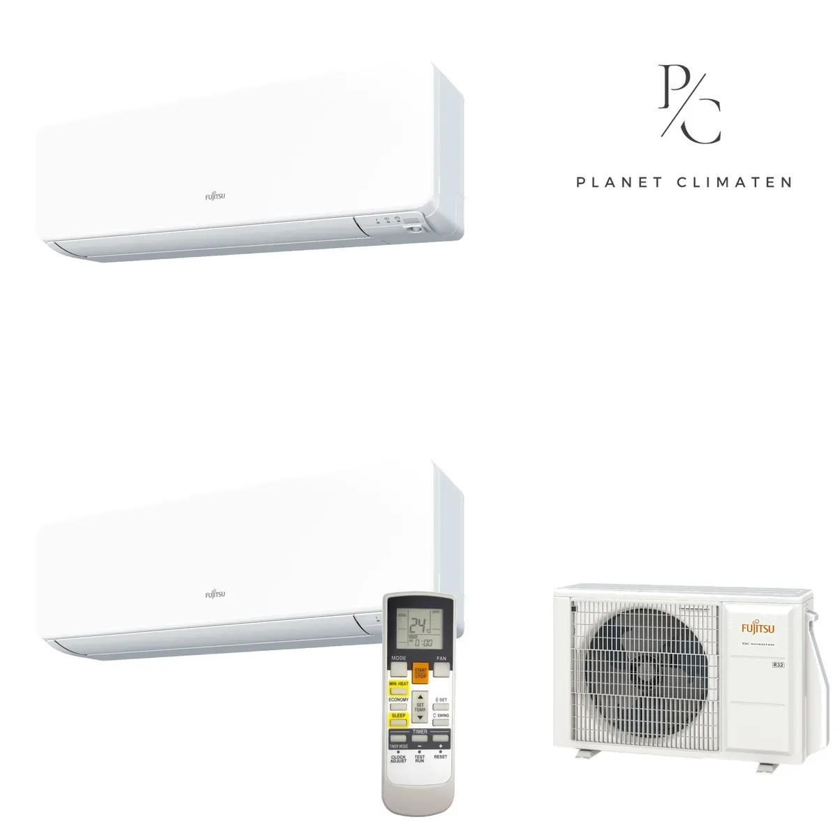 Klimatyzator multi-split Fujitsu KJCAL AOEG18KBCA3 — 2 jedn. 4,5 kW (2+2,5 kW, biały)