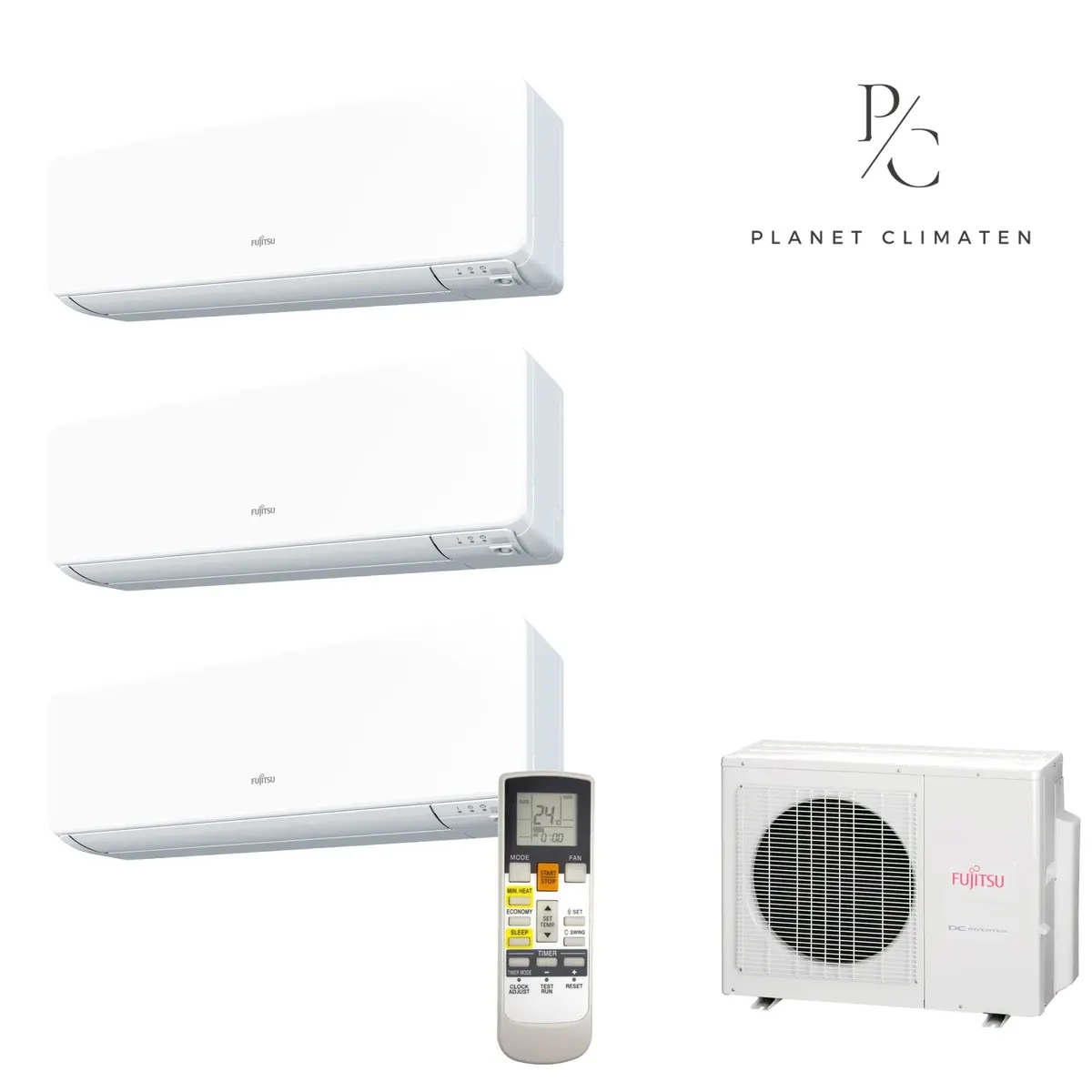 Klimatyzator multi-split Fujitsu KJCAL AOEG24KBCA3 — 3 jedn. 6,8 kW (2+2+3,4 kW, biały)