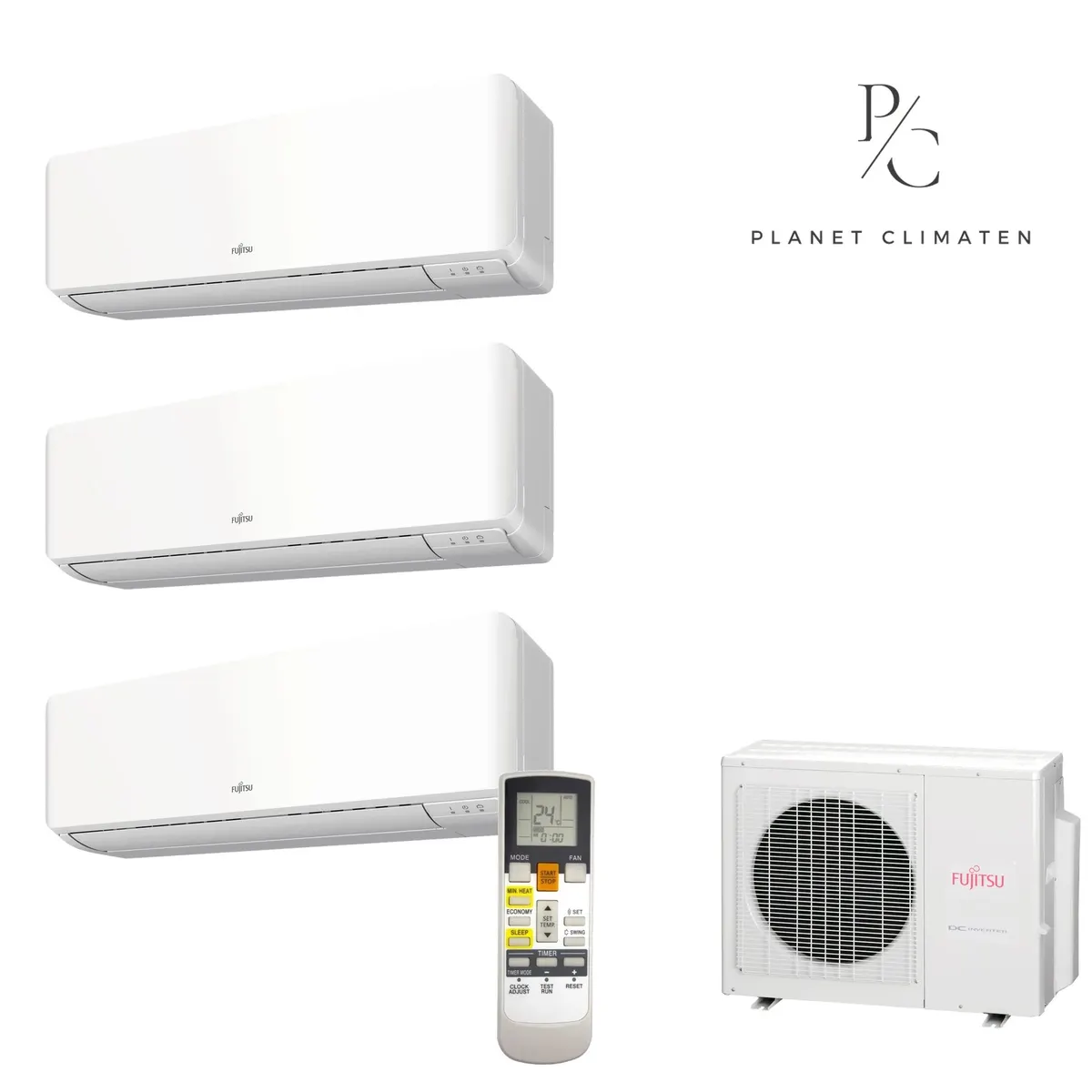 Klimatyzator multi-split Fujitsu KMCG AOEG18KBCA3 — 3 jedn. 5,4 kW (2+2+2 kW, biały)