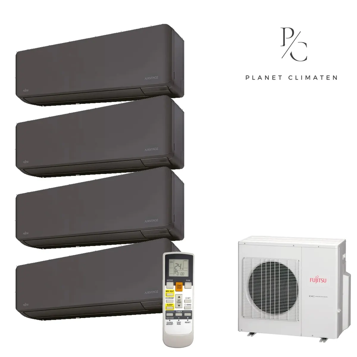 Klimatyzator multi-split Fujitsu KMCG AOEG36KBTA5 — 4 jedn. 9,5 kW (2+2,5+2,5+3,4 kW, czarny)