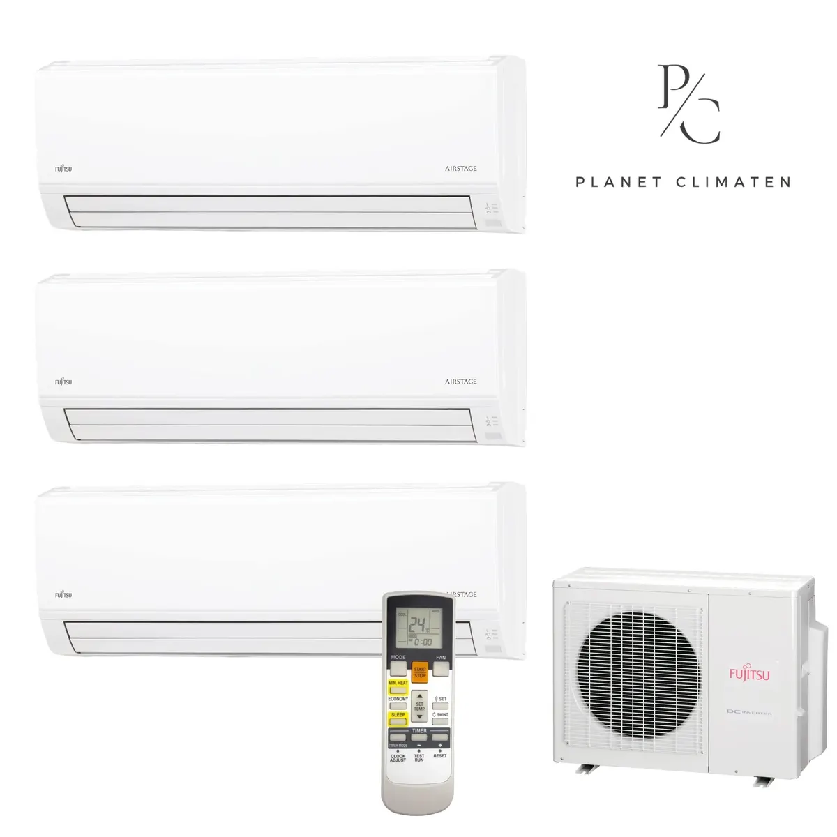 Klimatyzator multi-split Fujitsu KLTBL AOEH18KACB3 — 3 jedn. 5,3 kW (2+2+3,4 kW, biały)