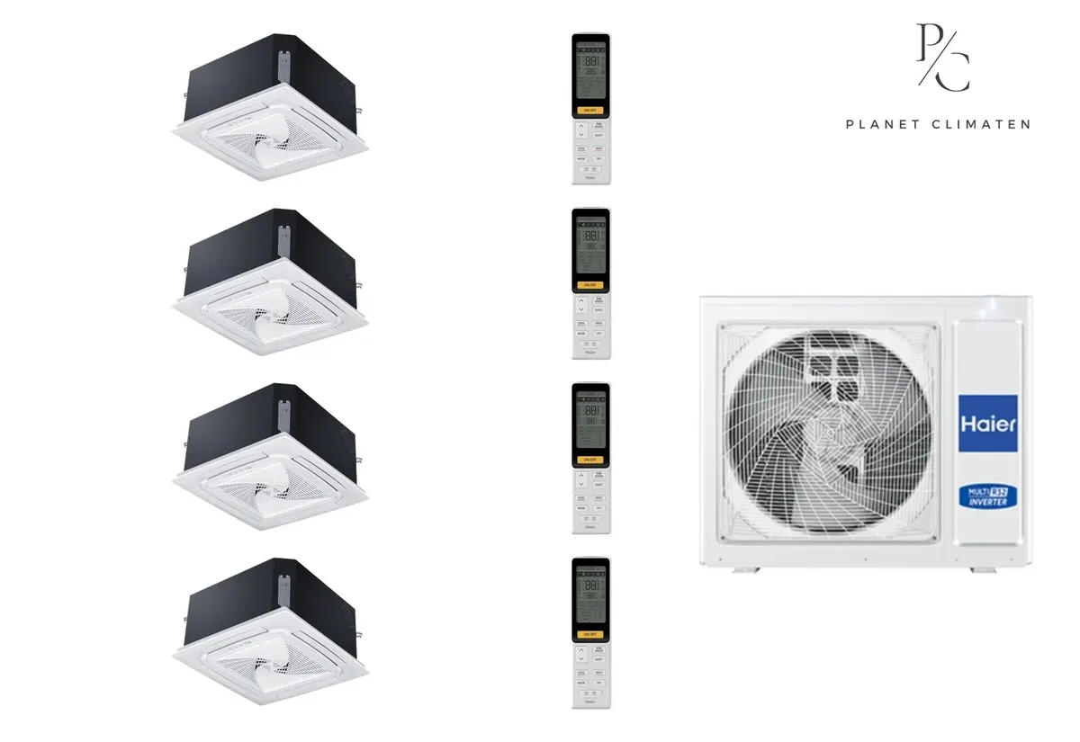 Klimatyzator multi-split Haier CASSETTE Mini AB (1-Way) 5U105S2SS5FA — 4 jedn. 10,0 kW (2,6+3,5+3,5+5 kW)