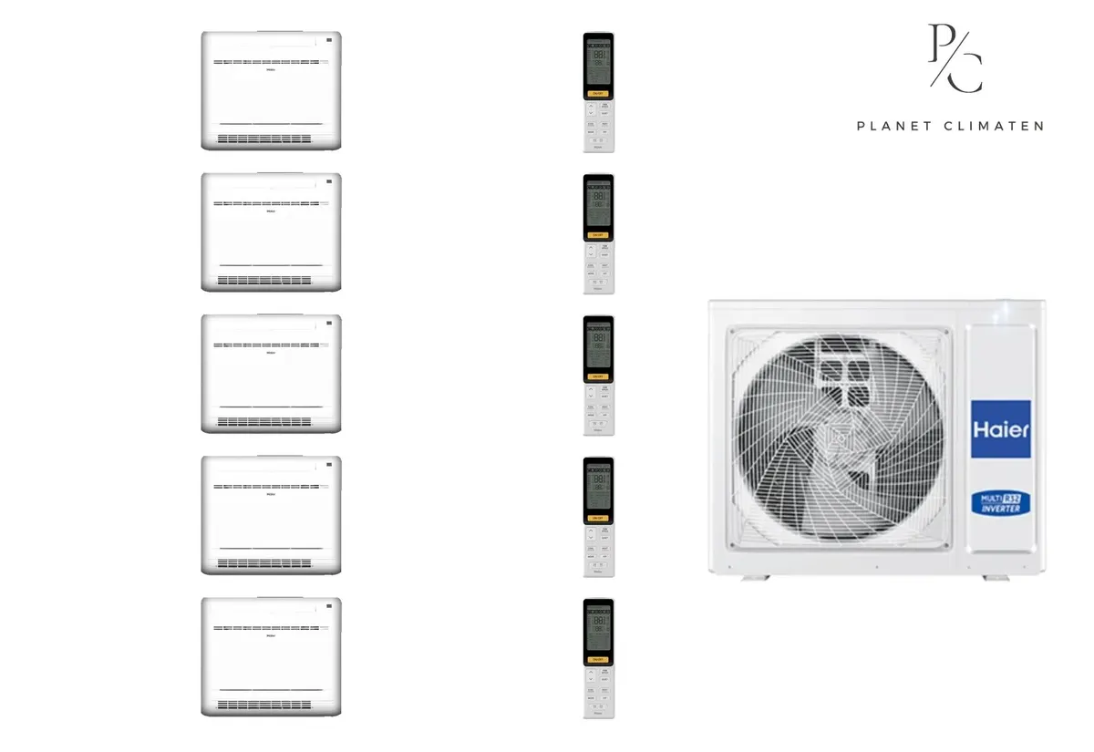 Klimatyzator multi-split Haier CONSOLE AF 5U125S2SN1FA — 5 jedn. 12,5 kW (3,4+3,4+3,4+3,4+3,4 kW)