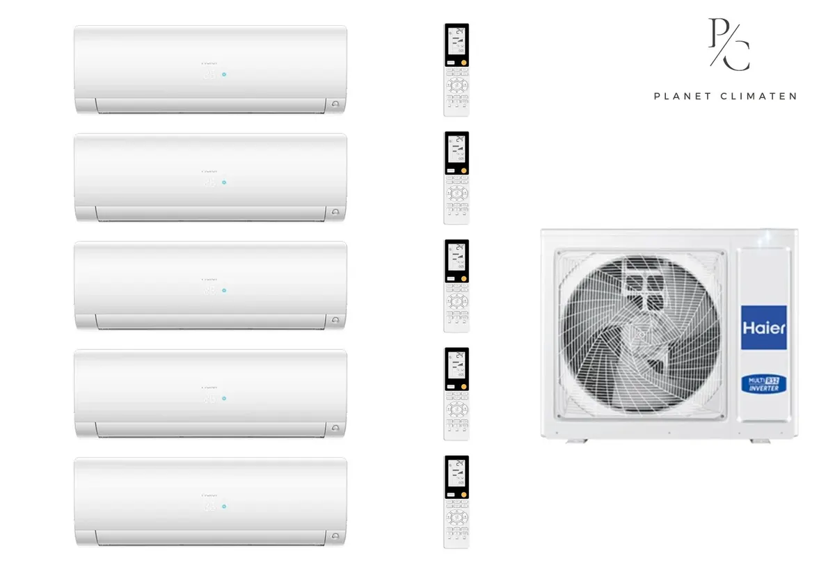 Klimatyzator multi-split Haier FLEXIS Plus WH 5U125S2SN1FA — 5 jedn. 12,5 kW (2,6+3,5+3,5+3,5+5,2 kW)