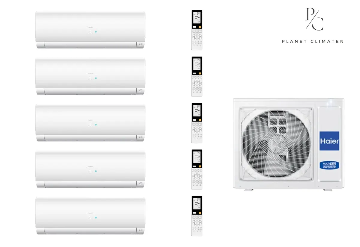 Klimatyzator multi-split Haier FLEXIS Plus LW 5U125S2SN1FA — 5 jedn. 12,5 kW (2,6+2,6+3,5+3,5+3,5 kW)