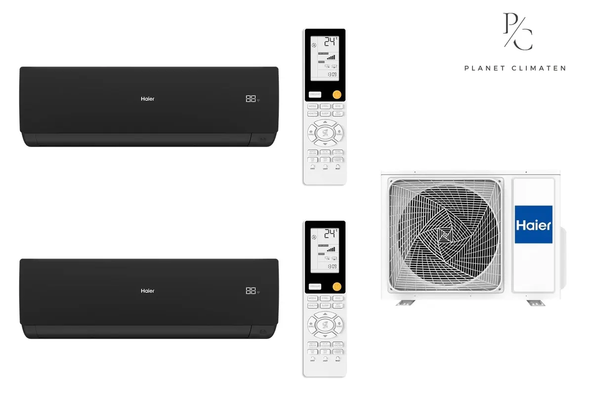 Klimatyzator multi-split Haier SERENE Plus czarny mat 2U40S2SM1FA — 2 jedn. 4,0 kW (2,6+3,5 kW)