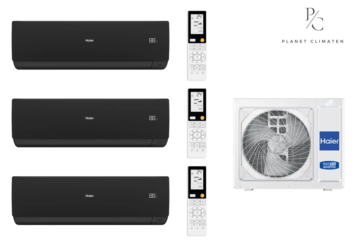 Klimatyzator multi-split Haier SERENE Plus czarny mat 5U125S2SN1FA — 3 jedn. 11,4 kW (2,6+3,5+5,3 kW)