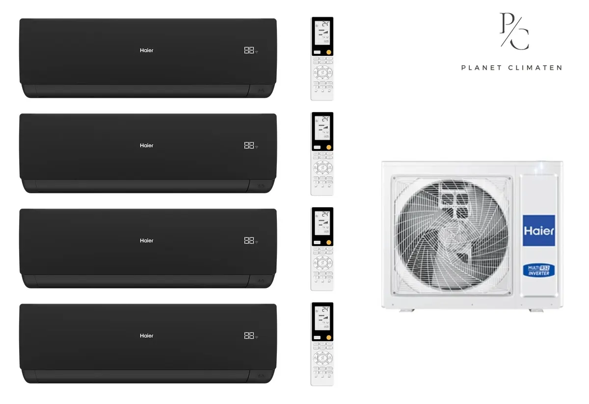 Klimatyzator multi-split Haier SERENE Plus czarny mat 5U105S2SS5FA — 4 jedn. 10,0 kW (2,6+2,6+2,6+5,3 kW)