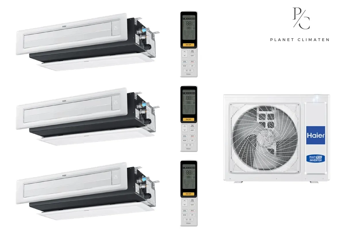 Klimatyzator multi-split Haier Slim DUCTED AD 5U125S2SN1FA — 3 jedn. 12,5 kW (3,5+3,5+7,1 kW)