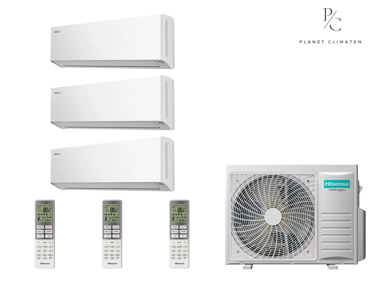 Klimatyzacja multi-split Hisense Energy Pro X biały — agregat 3AMW52U4RJC + 3x jednostka (2,5, 2,5, 2,5 kW)