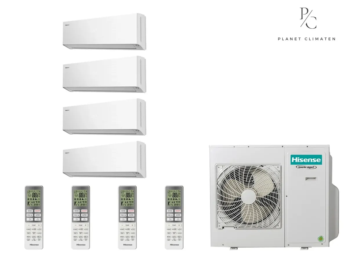 Klimatyzacja multi-split Hisense Energy Pro X biały — agregat 4AMW81U4RJC + 4x jednostka (2,5, 2,5, 2,5, 2,5 kW)