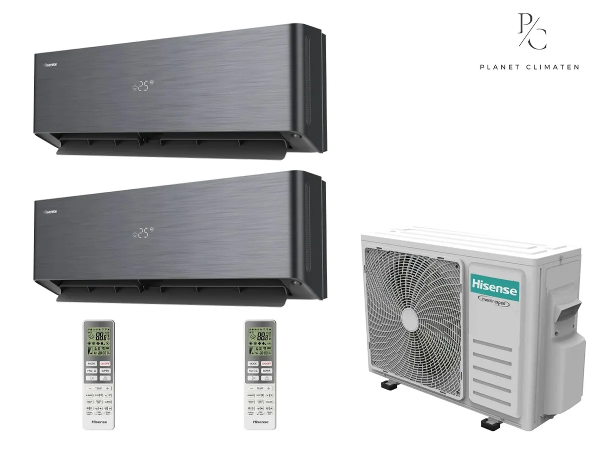 Klimatyzacja multi-split Hisense Energy Pro X czarny — agregat 2AMW35U4RGC + 2x jednostka (2,5, 2,5 kW)