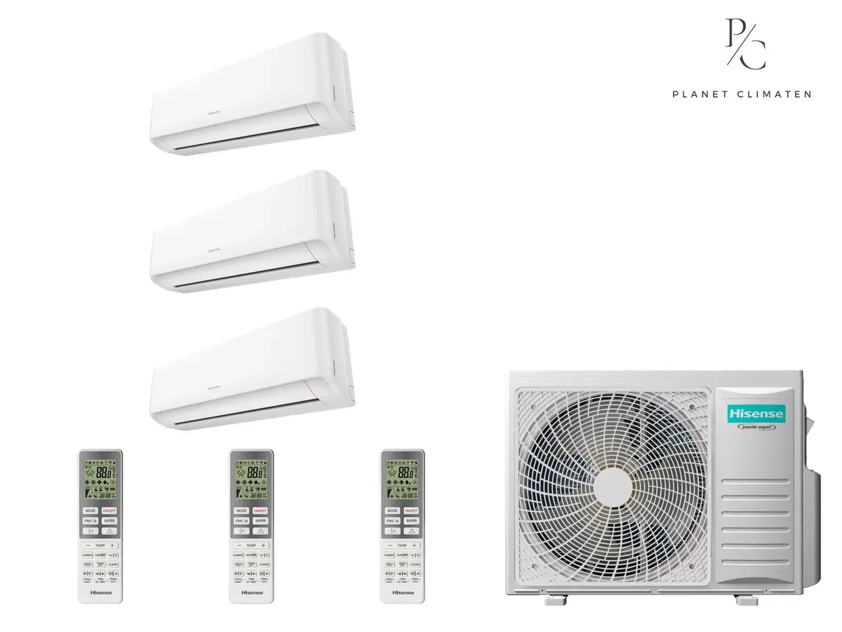 Klimatyzacja multi-split Hisense Expert Comfort — agregat 4AMW81U4RJC + 3x jednostka (2,5, 2,5, 5,0 kW)