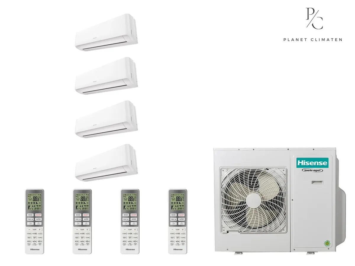 Klimatyzacja multi-split Hisense Expert Comfort — agregat 5AMW105U4RQC + 4x jednostka (2,5, 2,5, 3,5, 5,0 kW)