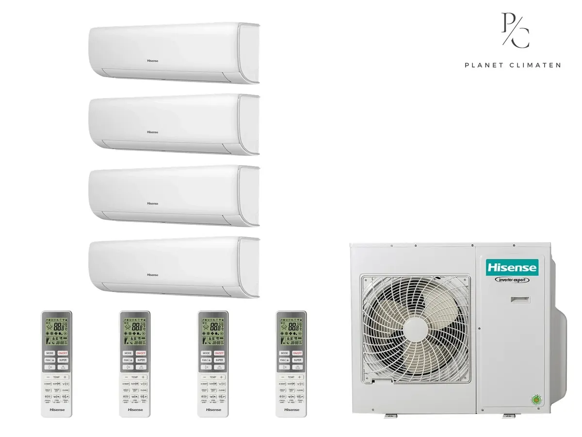 Klimatyzacja multi-split Hisense Wings Comfort — agregat 5AMW105U4RQC + 4x jednostka (2,5, 2,5, 2,5, 5,0 kW)
