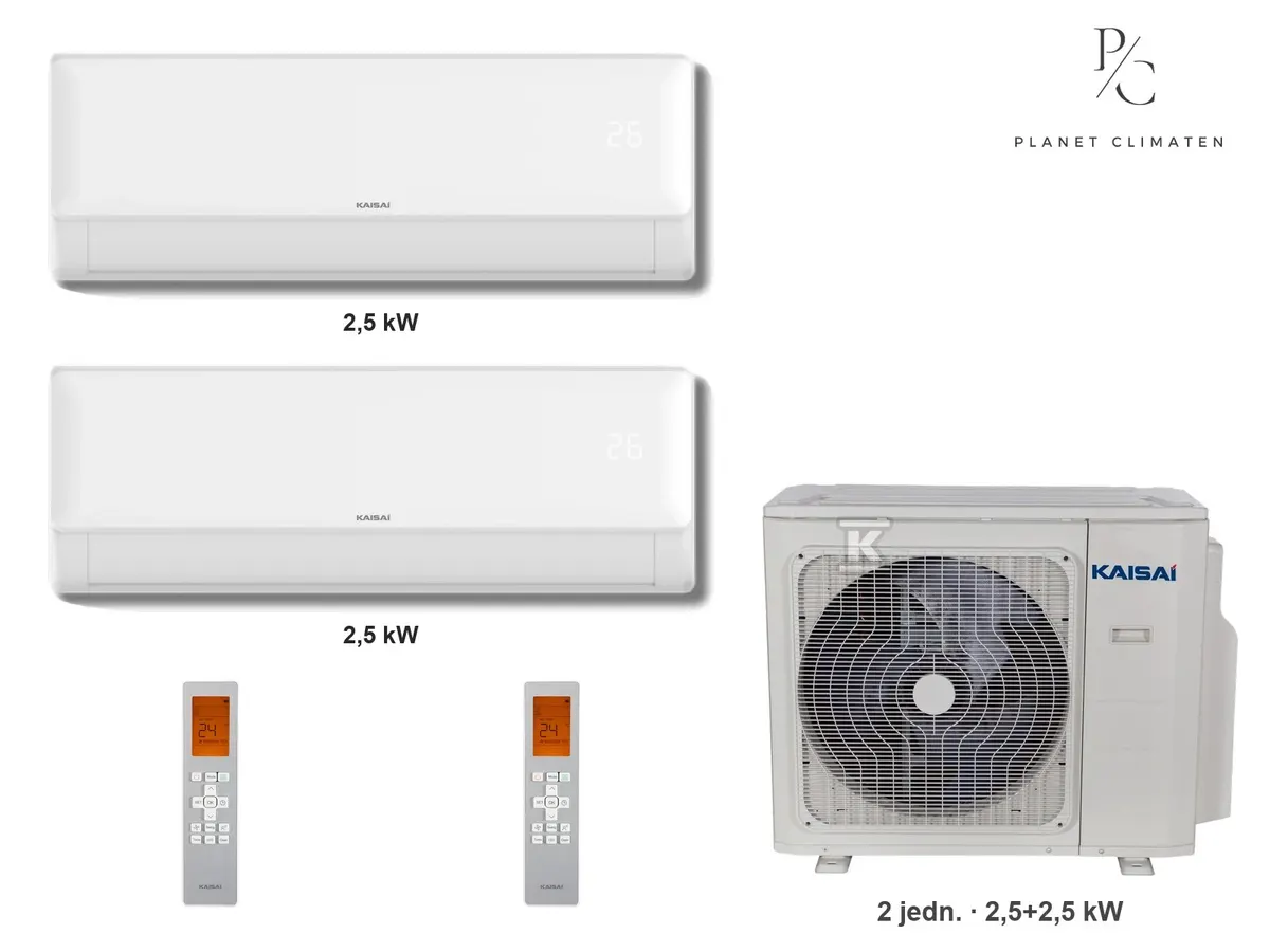 Klimatyzator multi-split Kaisai fly+ K3OA-27HFN32H — 2 jedn. 2,5+2,5 kW (2 pomieszczenia)