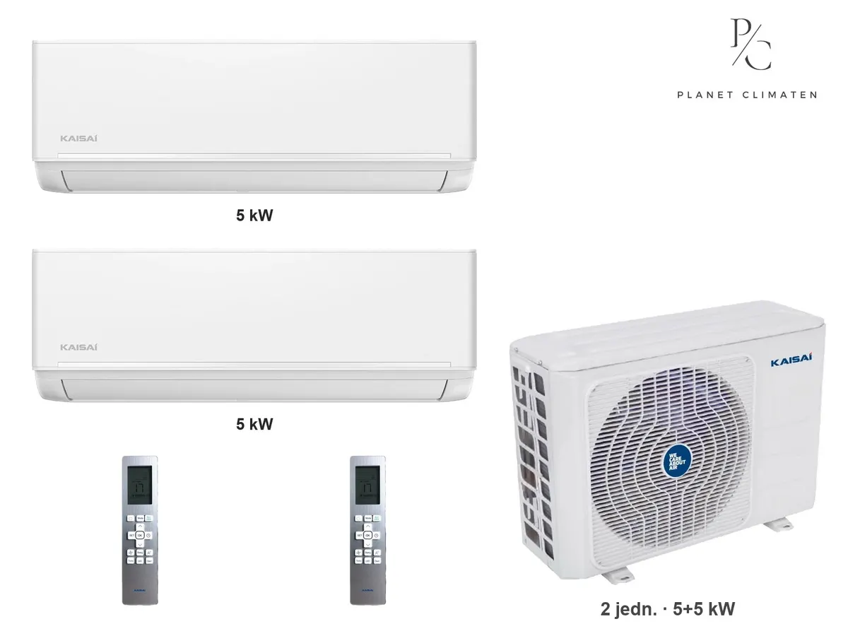 Klimatyzator multi-split Kaisai ice K4OE-28HFN32H — 2 jedn. 5+5 kW (2 pomieszczenia, biały)