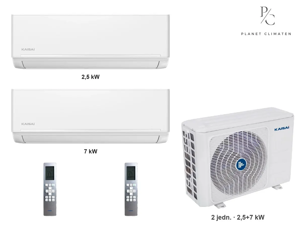 Klimatyzator multi-split Kaisai ice K4OE-28HFN32H — 2 jedn. 2,5+7 kW (2 pomieszczenia, biały)