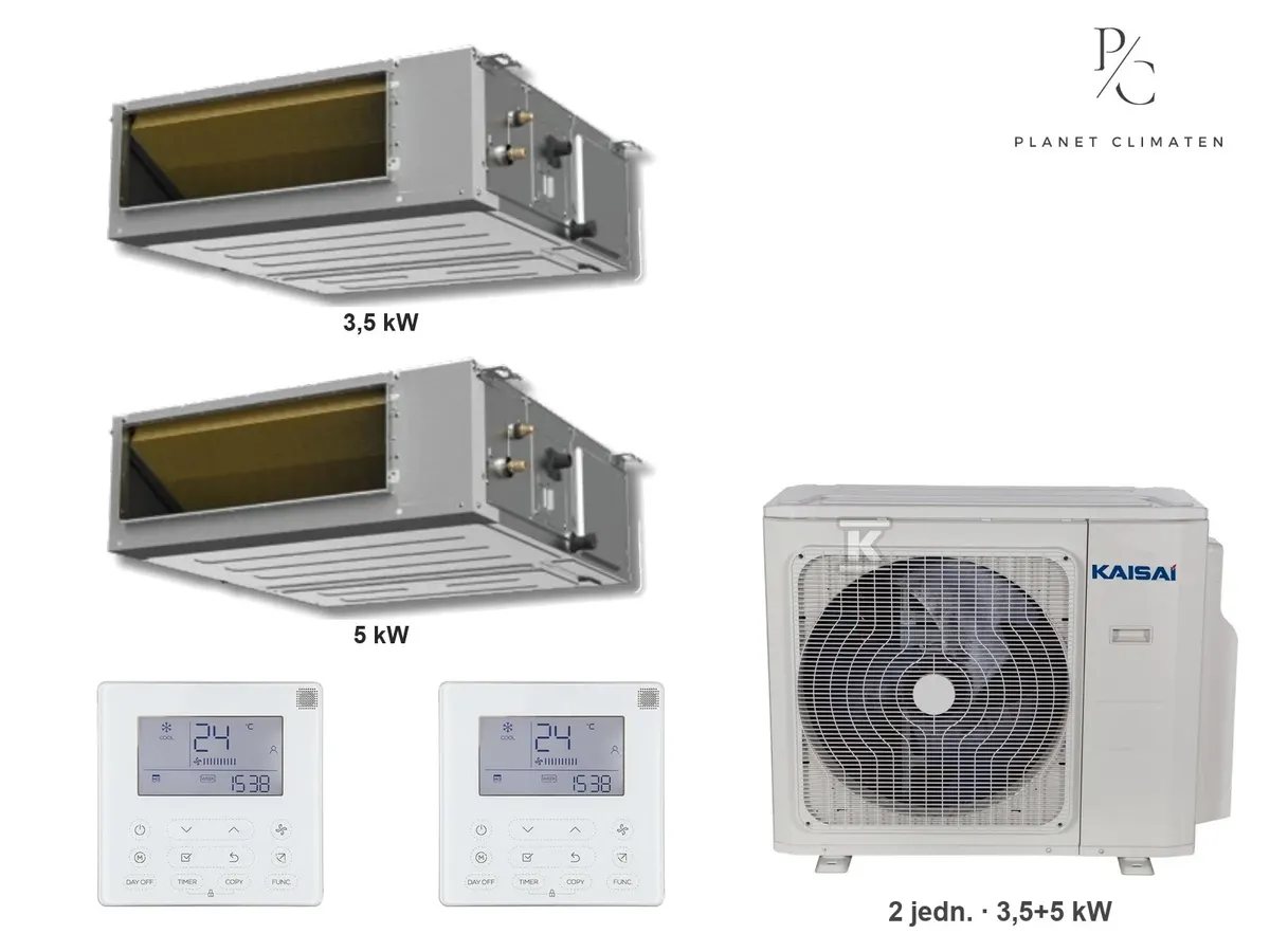 Klimatyzator multi-split kanałowy Kaisai KKR7 K3OA-27HFN32H — 2 jedn. 3,5+5 kW (2 pomieszczenia)