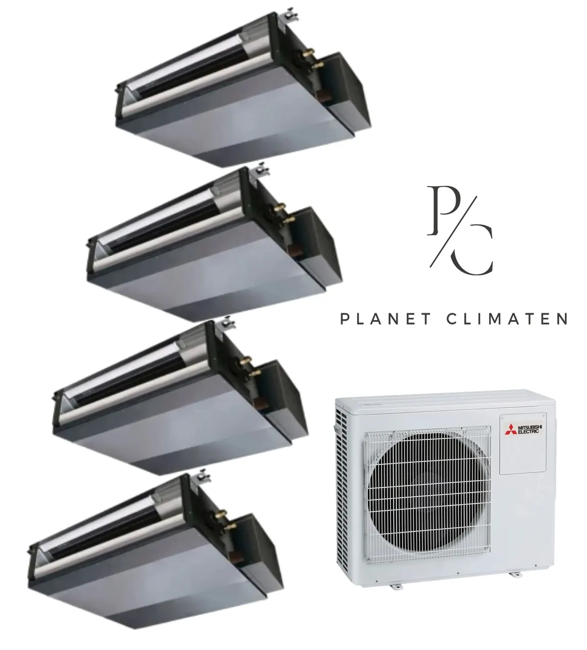 Klimatizácia multi-split Mitsubishi MXZ-4F72 SEZ-M kanálová 7.2kW 4 jedn.