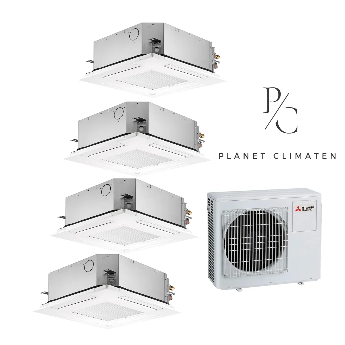 Klimatizácia multi-split Mitsubishi MXZ-4F80 SLZ-M kazetová 8kW 4 jedn.