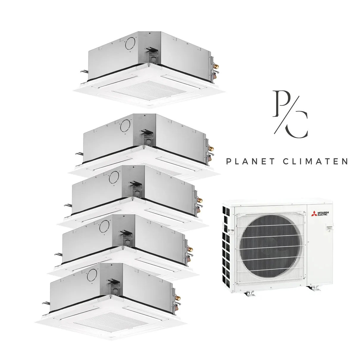 Klimatizácia multi-split Mitsubishi MXZ-6F120 SLZ-M kazetová 11.89kW 5 jedn.