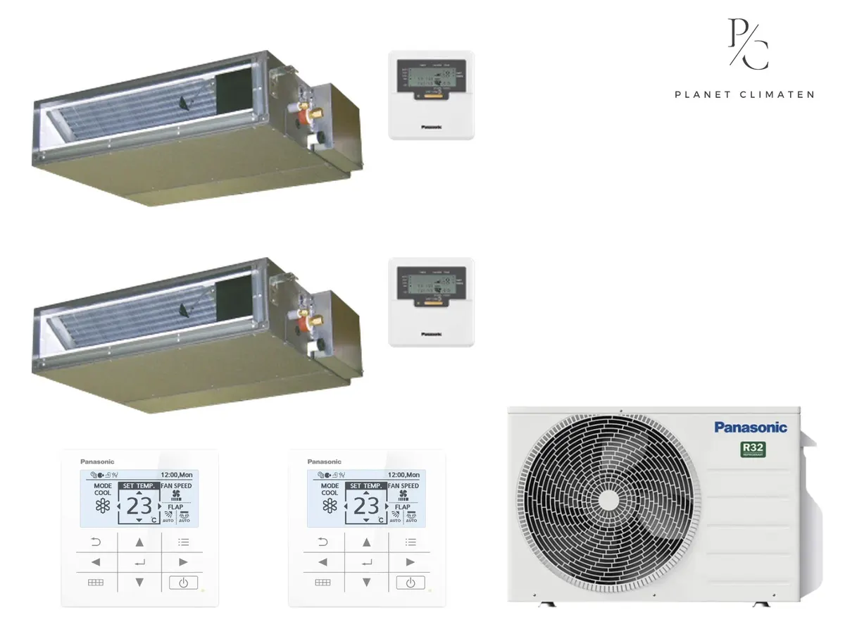 Klimatizácia multi-split kanálová Panasonic Etherea biela CU-2Z41CBE — 2 jedn. 2+2 kW (2 miestnosti)