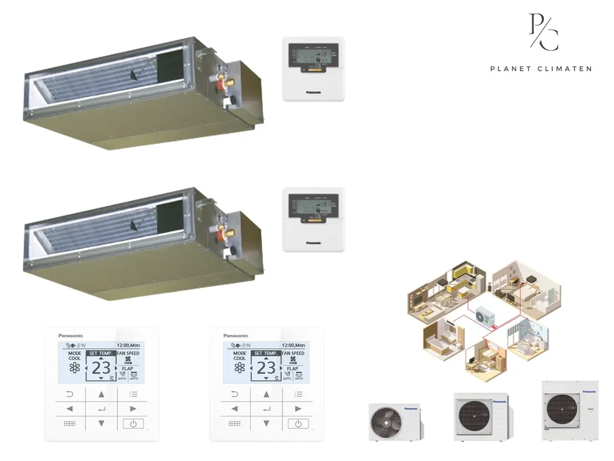 Klimatizácia multi-split kanálová Panasonic Etherea biela CU-2Z50CBE — 2 jedn. 2+2 kW (2 miestnosti)