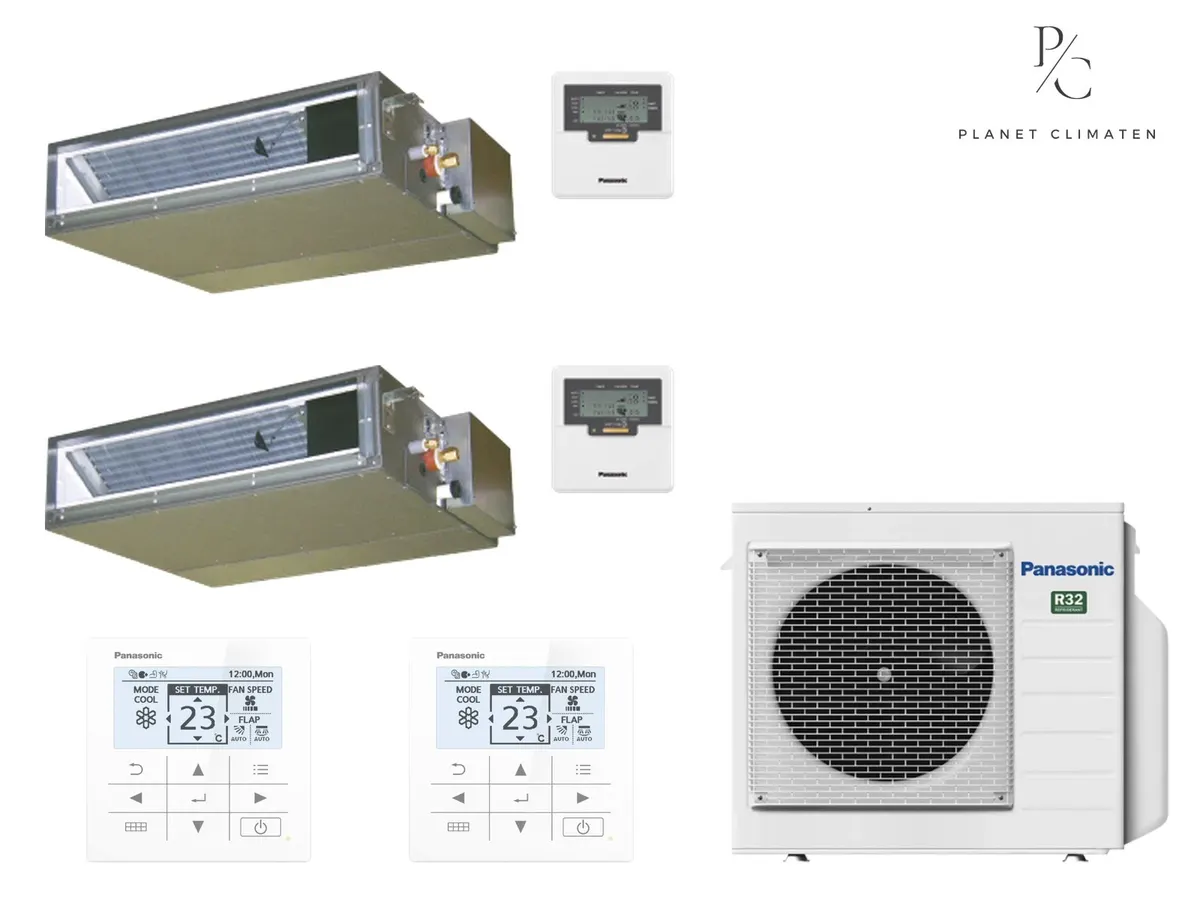 Klimatizácia multi-split kanálová Panasonic Etherea biela CU-4Z68CBE — 2 jedn. 2+2,5 kW (2 miestnosti)