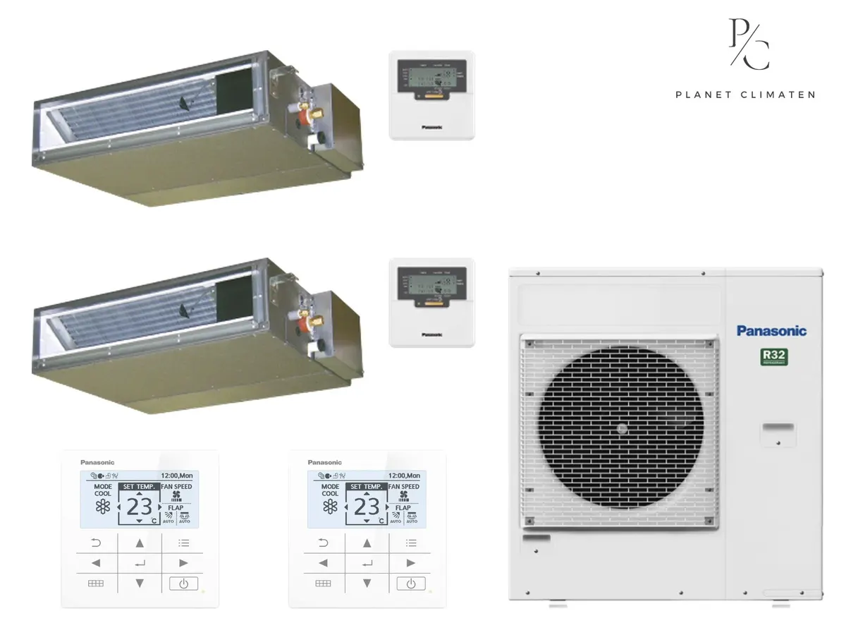 Klimatizácia multi-split kanálová Panasonic Etherea biela CU-5Z90CBE — 2 jedn. 2+3,5 kW (2 miestnosti)