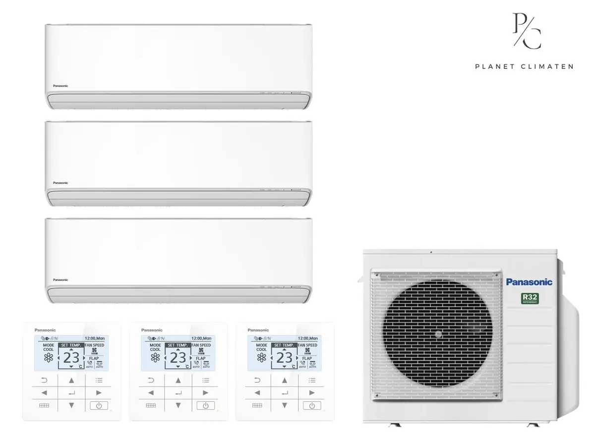 Klimatizácia multi-split nástenná Panasonic Etherea biela CU-4Z68CBE — 3 jedn. 2,5+3,5+3,5 kW (3 miestnosti)