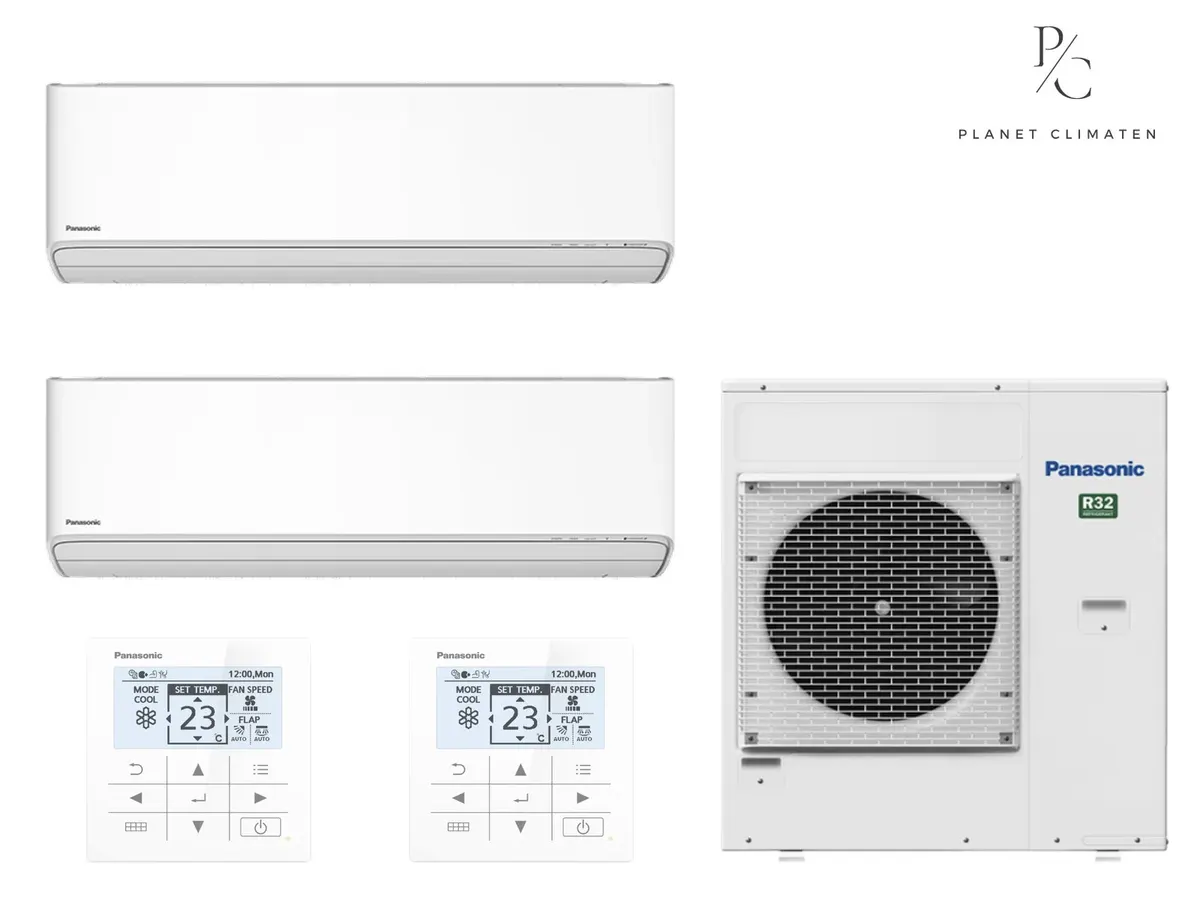 Klimatizácia multi-split nástenná Panasonic Etherea biela CU-5Z90CBE — 2 jedn. 7,1+7,1 kW (2 miestnosti)