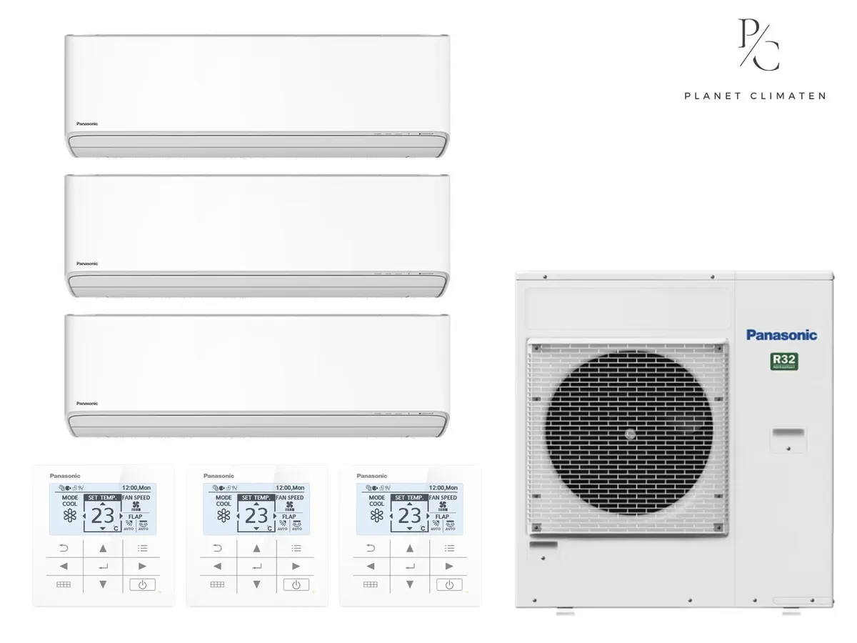 Klimatizácia multi-split nástenná Panasonic Etherea biela CU-5Z90CBE — 3 jedn. 2,05+2,05+2,5 kW (3 miestnosti)