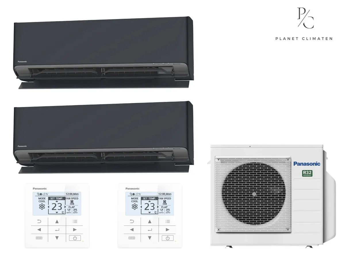 Klimatizácia multi-split nástenná Panasonic Etherea grafitová CU-2Z35CBE — 2 jedn. 2,05+2,05 kW (2 miestnosti)