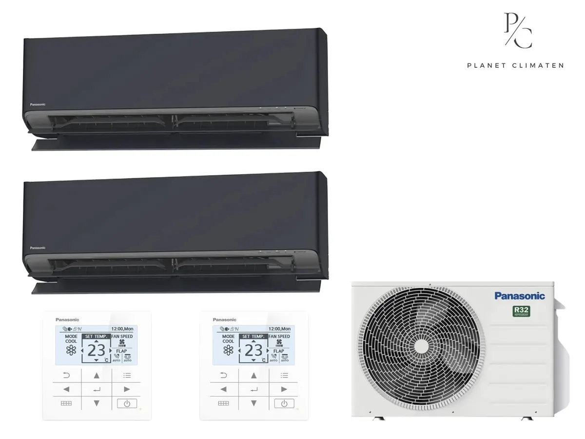 Klimatizácia multi-split nástenná Panasonic Etherea grafitová CU-2Z41CBE — 2 jedn. 2,05+2,5 kW (2 miestnosti)