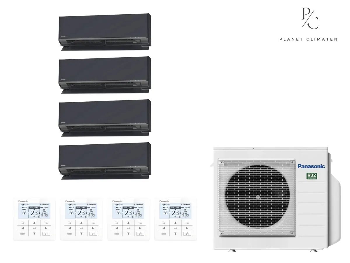 Klimatizácia multi-split nástenná Panasonic Etherea grafitová CU-4Z68CBE — 4 jedn. 2,05+2,5+2,5+4,2 kW (4 miestnosti)