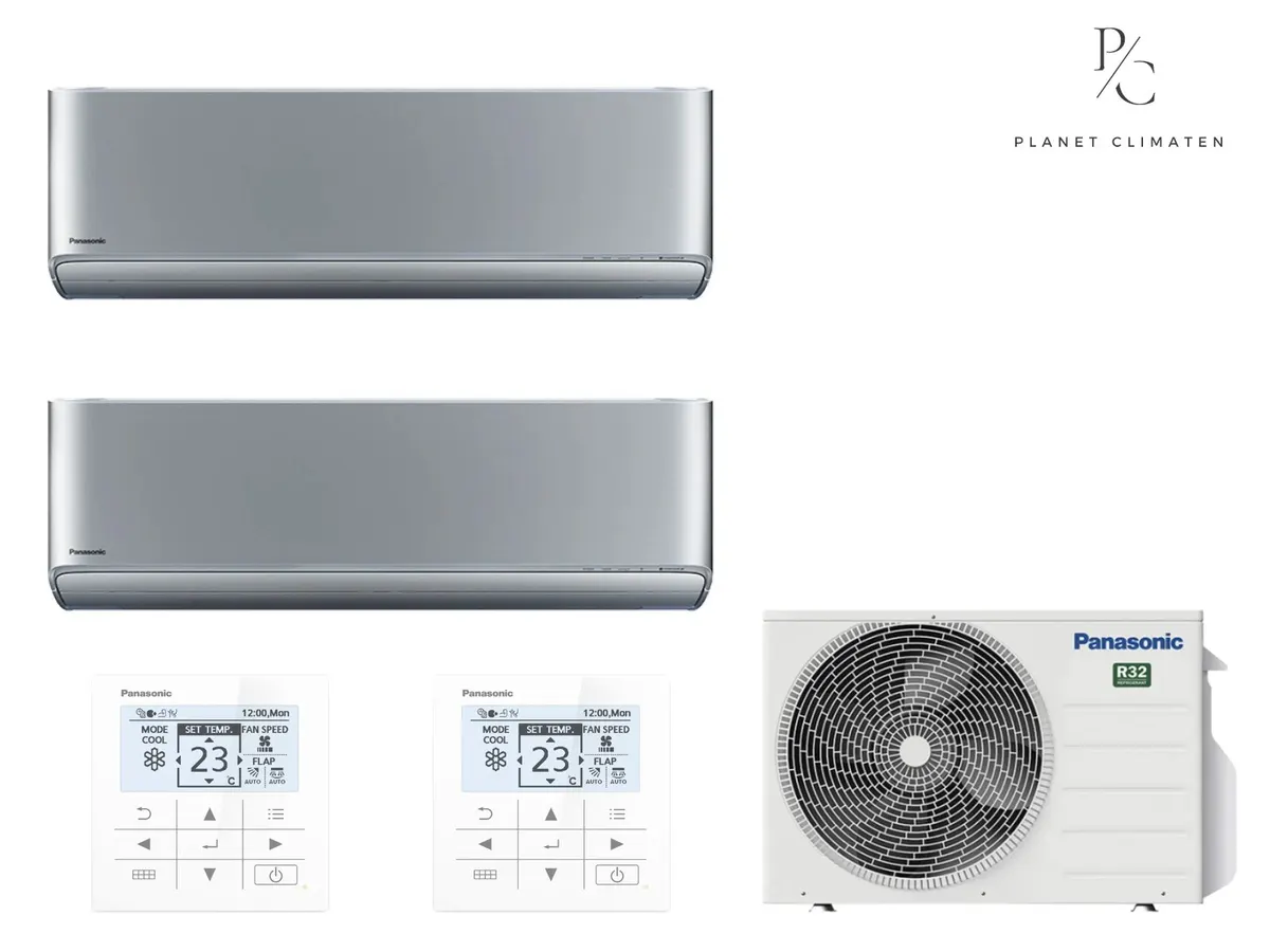 Klimatizácia multi-split nástenná Panasonic Etherea strieborná CU-2Z41CBE — 2 jedn. 2,05+3,5 kW (2 miestnosti)