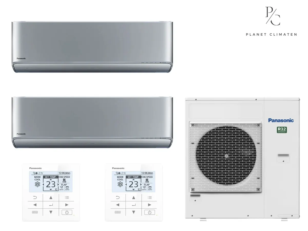 Klimatizácia multi-split nástenná Panasonic Etherea strieborná CU-5Z90CBE — 2 jedn. 2,5+2,5 kW (2 miestnosti)