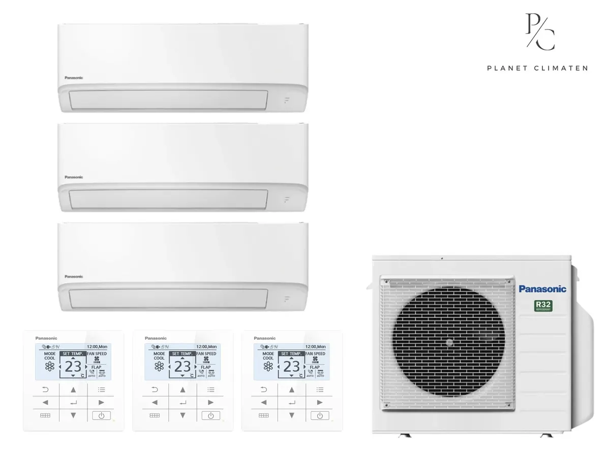 Klimatizácia multi-split nástenná Panasonic TZ super-compact biela CU-4Z68CBE — 3 jedn. 1,6+2+2 kW (3 miestnosti)