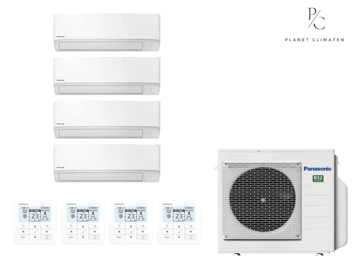 Klimatizácia multi-split nástenná Panasonic TZ super-compact biela CU-4Z80CBE — 4 jedn. 1,6+2+4,2+4,2 kW (4 miestnosti)