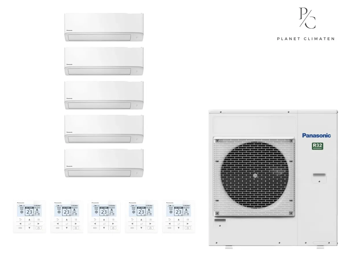 Klimatizácia multi-split nástenná Panasonic TZ super-compact biela CU-5Z90CBE — 5 jedn. 1,6+1,6+1,6+1,6+7,1 kW (5 miestností)