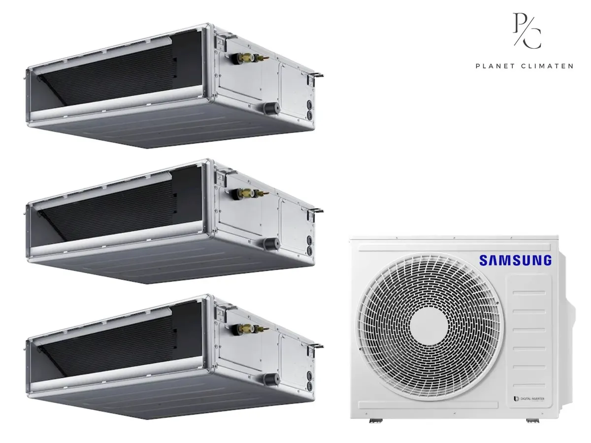 Klimatizácia multi-split Samsung FJM Kanálová — vonkajšia jednotka AJ100 + 3x jednotka (2,5, 3,5, 5,0 kW)