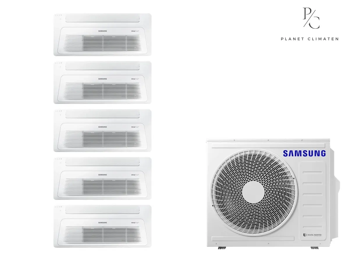 Klimatizácia multi-split Samsung FJM Kazetová 1-kier — vonkajšia jednotka AJ100 + 5x jednotka (2,5, 2,5, 2,5, 2,5, 2,5 kW)