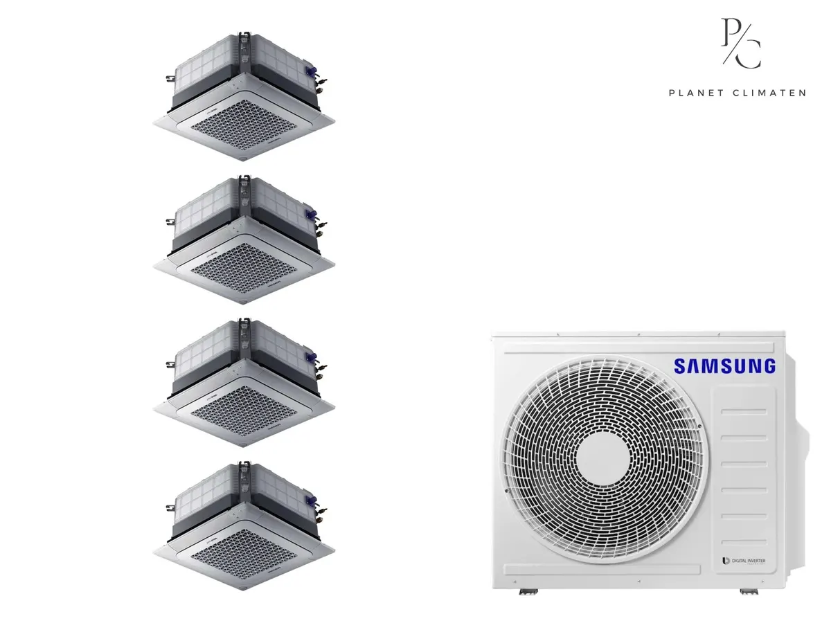 Klimatizácia multi-split Samsung FJM Kazetová 4-kier — vonkajšia jednotka AJ080 + 4x jednotka (2,0, 2,0, 2,5, 3,5 kW)