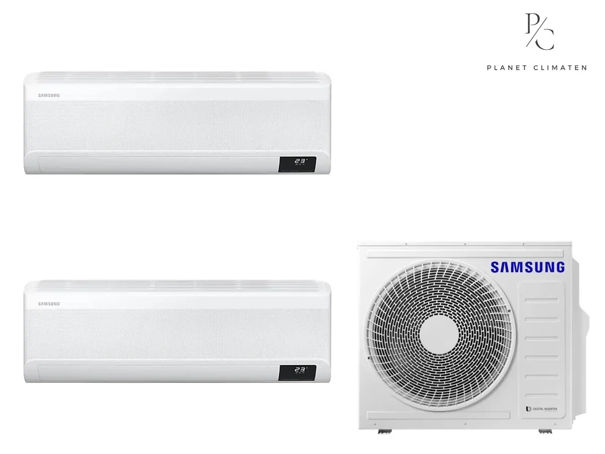 Klimatizácia multi-split Samsung WindFree Avant biela — vonkajšia jednotka AJ050 + 2x jednotka (2,0, 2,5 kW)