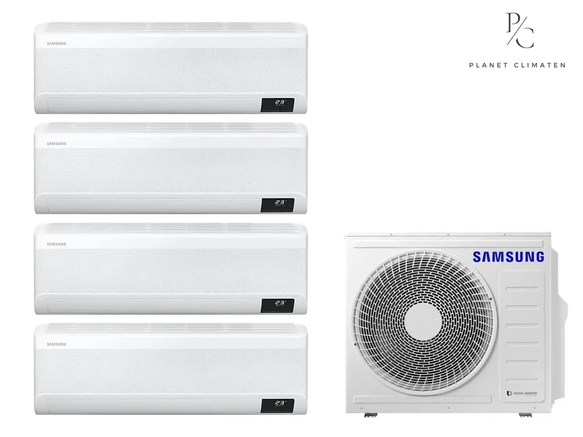 Klimatizácia multi-split Samsung WindFree Avant biela — vonkajšia jednotka AJ080 + 4x jednotka (2,0, 2,5, 2,5, 3,5 kW)