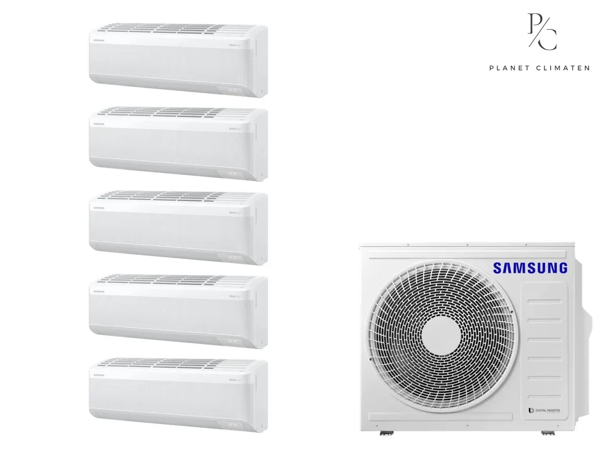 Klimatizácia multi-split Samsung WindFree Comfort S2 — vonkajšia jednotka AJ100 + 5x jednotka (2,0, 2,5, 2,5, 5,0, 5,0 kW)