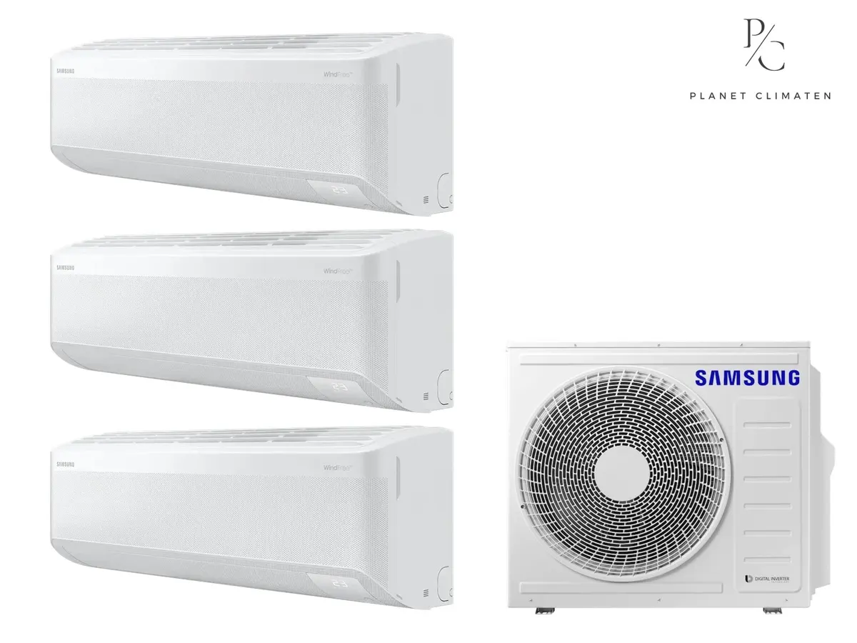 Klimatizácia multi-split Samsung WindFree Elite S2 — vonkajšia jednotka AJ068 + 3x jednotka (2,5, 3,5, 3,5 kW)